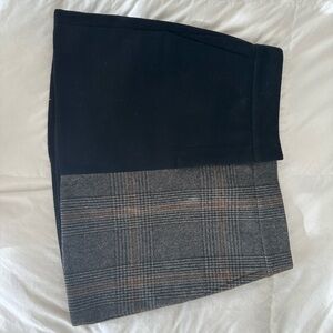 Elegant Black and Gray Plaid Women's Skirt